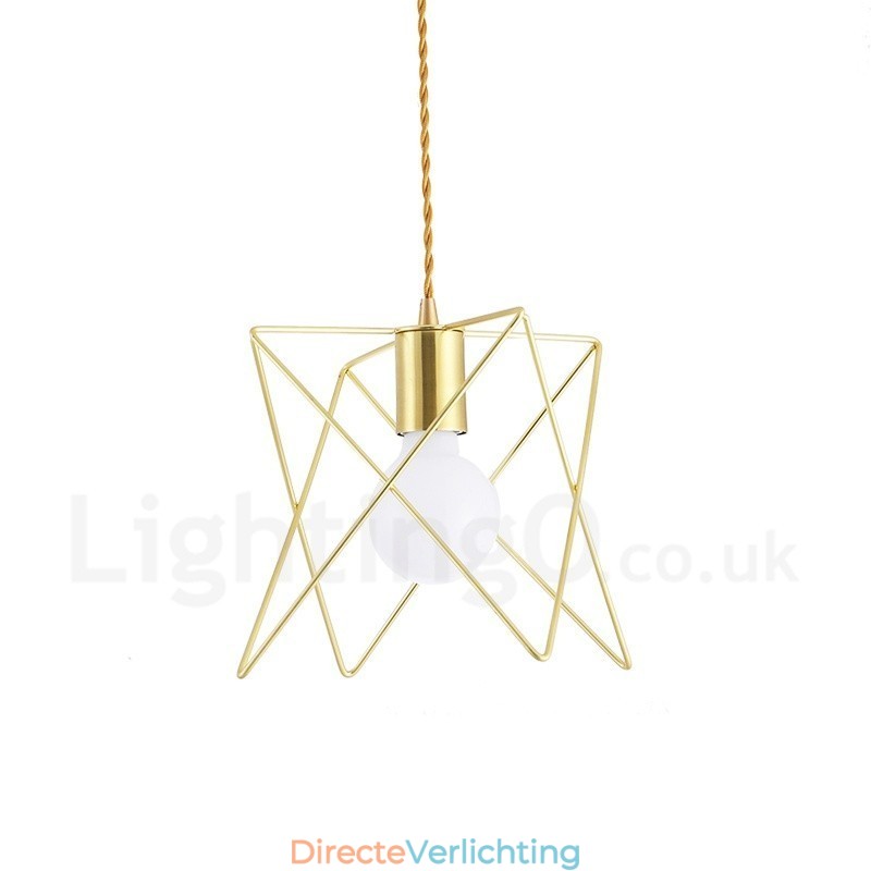 Moderne, eigentijdse hanglamp van staal met 1 licht en kap