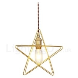 Moderne, eigentijdse 1-lichts messing hanglamp met kap