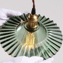 Rustieke Lodge Retro 1-lichts stalen hanglamp met glazen kap