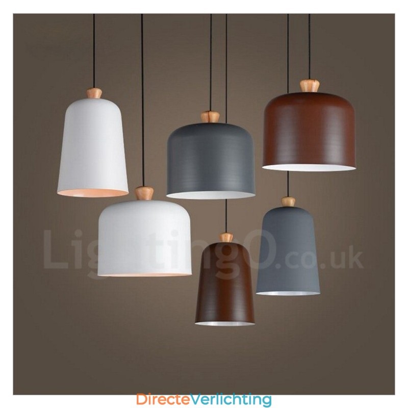 Moderne, eigentijdse hanglamp met 1 lichtbron van aluminiumlegering en aluminiumlegeringskap