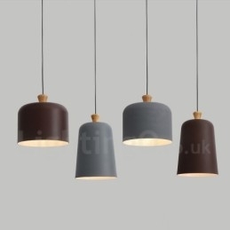 Moderne, eigentijdse hanglamp met 1 lichtbron van aluminiumlegering en aluminiumlegeringskap