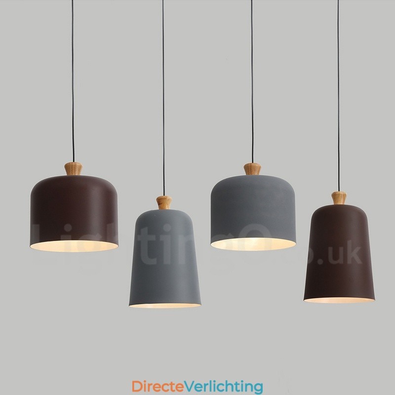 Moderne, eigentijdse hanglamp met 1 lichtbron van aluminiumlegering en aluminiumlegeringskap