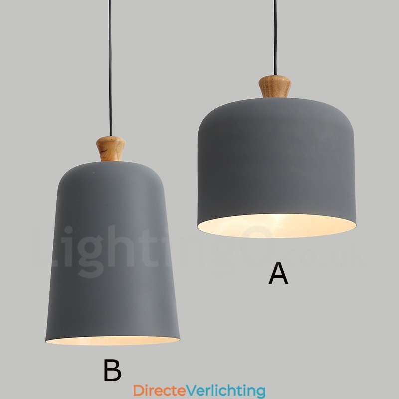 Moderne, eigentijdse hanglamp met 1 lichtbron van aluminiumlegering en aluminiumlegeringskap