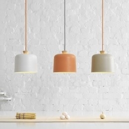 Moderne, eigentijdse hanglamp met 1 lichtbron van aluminiumlegering en aluminiumlegeringskap