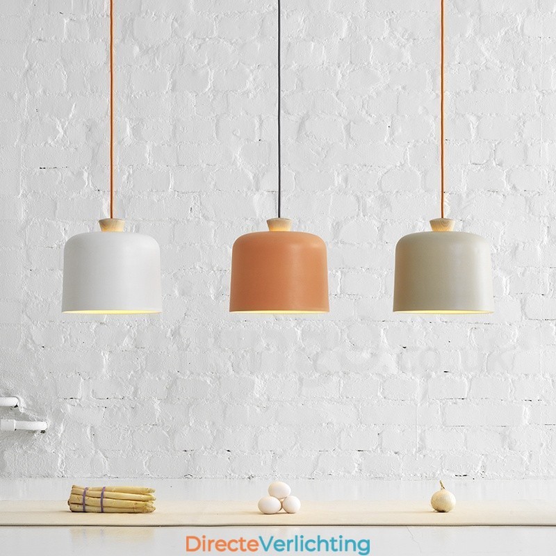 Moderne, eigentijdse hanglamp met 1 lichtbron van aluminiumlegering en aluminiumlegeringskap