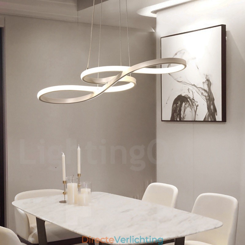Moderne, eigentijdse hanglamp van aluminiumlegering met acrylkap