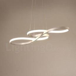 Moderne, eigentijdse hanglamp van aluminiumlegering met acrylkap