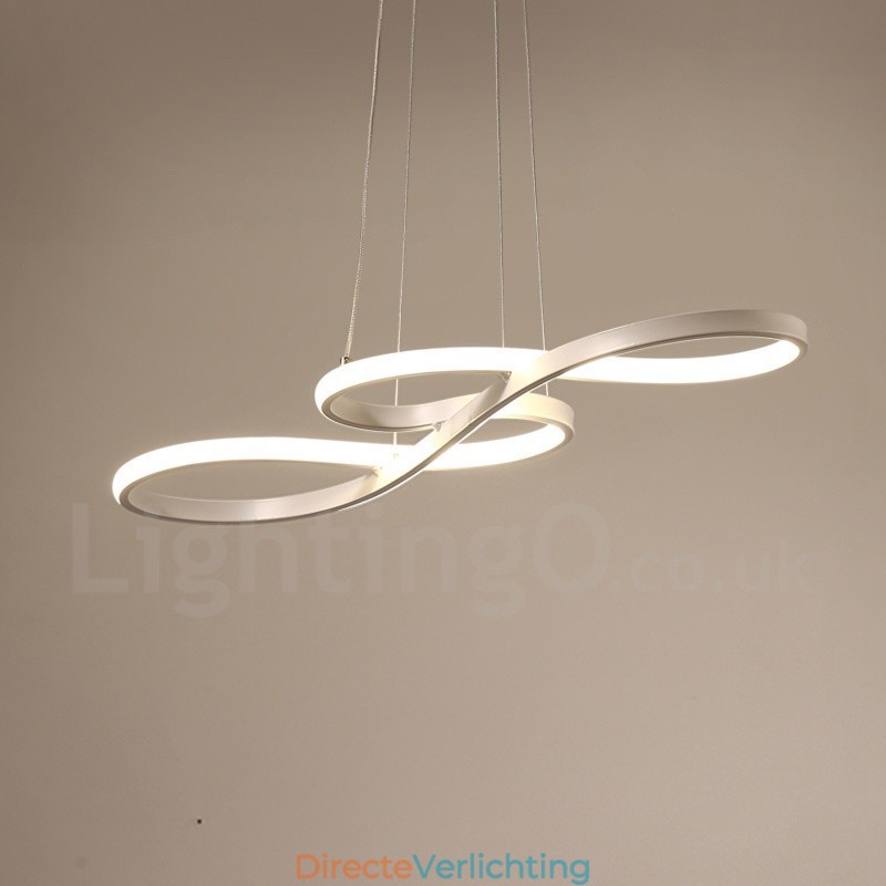 Moderne, eigentijdse hanglamp van aluminiumlegering met acrylkap