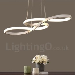 Moderne, eigentijdse hanglamp van aluminiumlegering met acrylkap