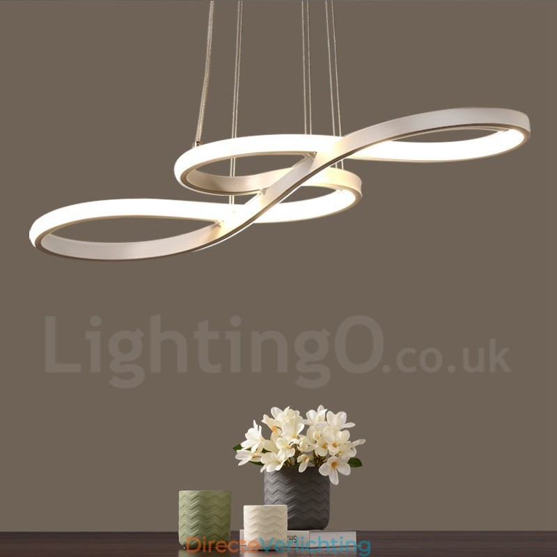 Moderne, eigentijdse hanglamp van aluminiumlegering met acrylkap