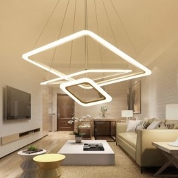Moderne, eigentijdse hanglamp van aluminiumlegering met 3 lampen en acryl kap