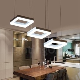 Moderne, eigentijdse hanglamp van aluminiumlegering met 3 lampen en acryl kap