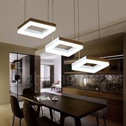 Moderne, eigentijdse hanglamp van aluminiumlegering met 3 lampen en acryl kap