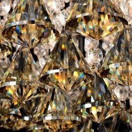 6-lichts moderne, eigentijdse plafondlampen met kristallen kap