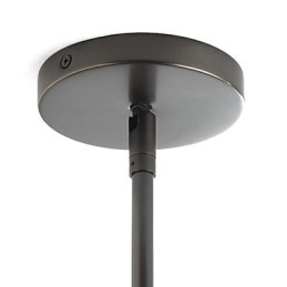 Traditionele kroonluchter met 6 lampen en glazen bubbelkap