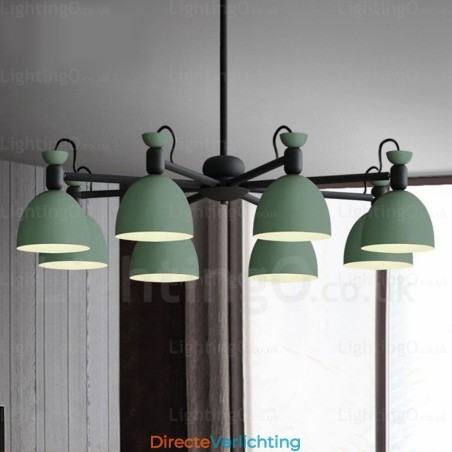 8-lichts Scandinavische kroonluchter met aluminiumlegering kap 8-lichts Scandinavische kroonluchter met aluminiumlegering kap