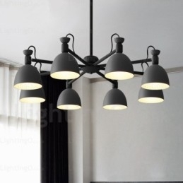 8-lichts Scandinavische kroonluchter met aluminiumlegering kap