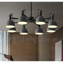8-lichts Scandinavische kroonluchter met aluminiumlegering kap