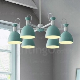 6-lichts Scandinavische kroonluchter met aluminiumlegering kap