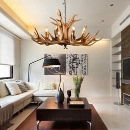 8-lichts landelijke rustieke Scandinavische moderne eigentijdse kroonluchter