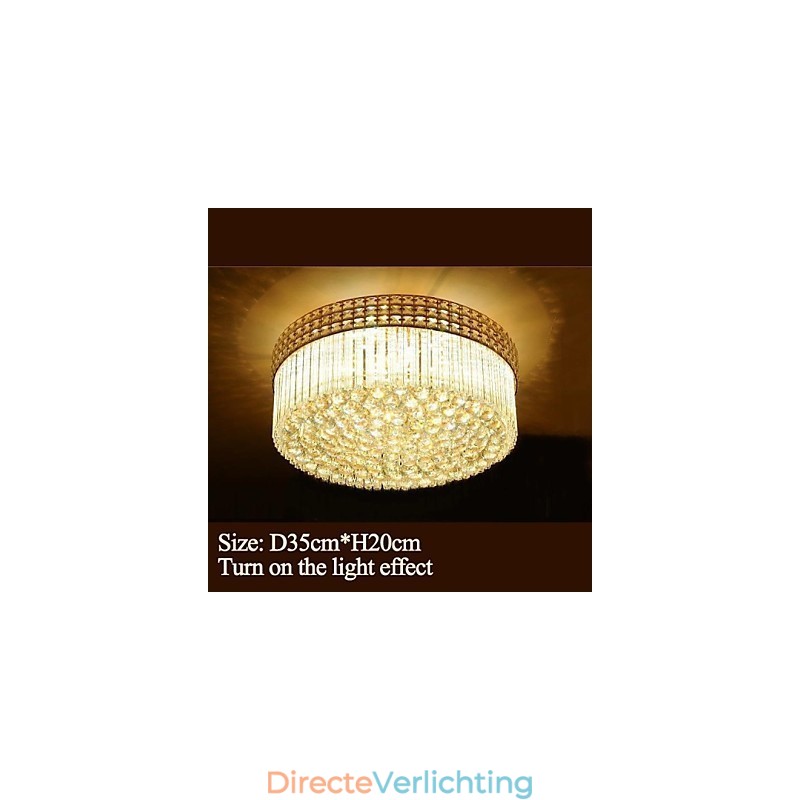 Moderne luxe kroonluchter kristal absorberende koepellamp diameter 35 cm bevat 3 lampen