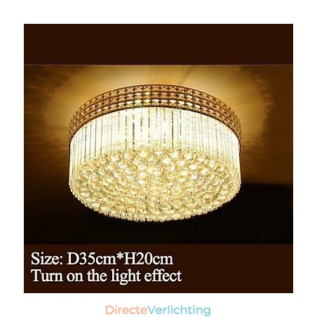 Moderne luxe kroonluchter kristal absorberende koepellamp diameter 35 cm bevat 3 lampen Moderne luxe kroonluchter kristal absorberende koepellamp diameter 35 cm bevat 3 lampen