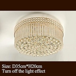 Moderne luxe kroonluchter kristal absorberende koepellamp diameter 35 cm bevat 3 lampen