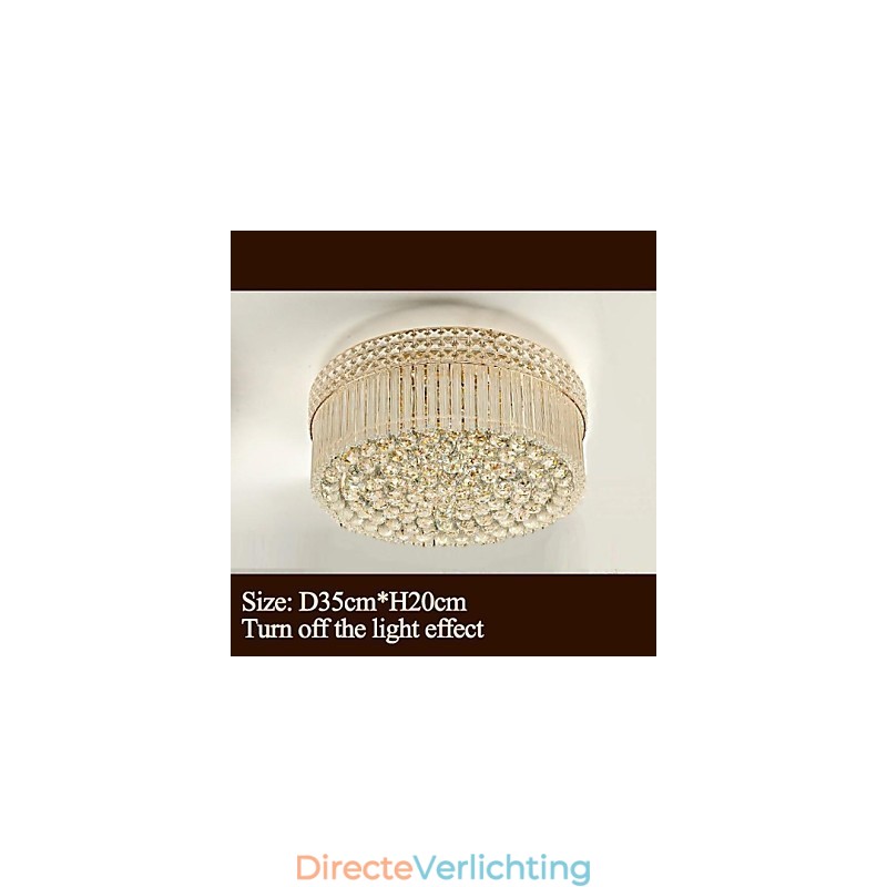 Moderne luxe kroonluchter kristal absorberende koepellamp diameter 35 cm bevat 3 lampen