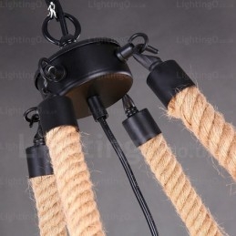 8-lichts landelijke rustieke hanglamp