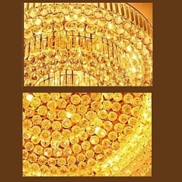 Moderne luxe kroonluchter kristal absorberende koepellamp diameter 35 cm bevat 3 lampen