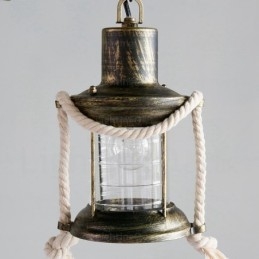2-lichts landelijke rustieke vintage retro hanglamp met glazen kap