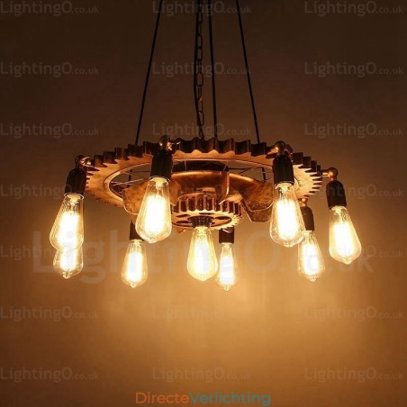 9-lichts vintage retro hanglamp 9-lichts vintage retro hanglamp
