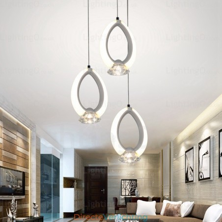 1-lichts moderne, eigentijdse hanglamp met kristallen kap 1-lichts moderne, eigentijdse hanglamp met kristallen kap