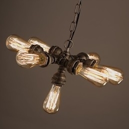 Rustieke Lodge Vintage Gegalvaniseerde Metalen Kroonluchter