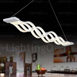 1-lichts moderne, eigentijdse hanglamp met acryl kap