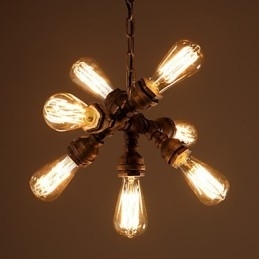 Rustieke Lodge Vintage Gegalvaniseerde Metalen Kroonluchter