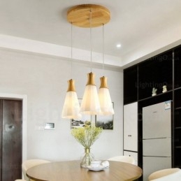 1-lichts moderne, eigentijdse Scandinavische hanglamp met glazen kap