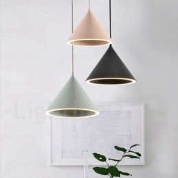 1-lichts moderne, eigentijdse Scandinavische hanglamp met acryl kap