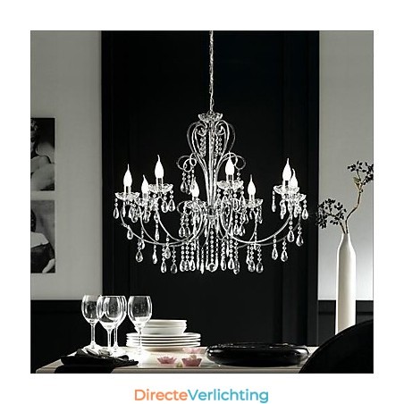 Traditionele klassieke kristallen chromen metalen kroonluchter Traditionele klassieke kristallen chromen metalen kroonluchter