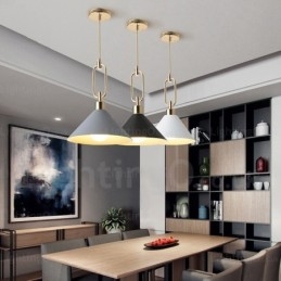 1-lichts Nordic moderne eigentijdse hanglamp met roestvrijstalen kap Winkels