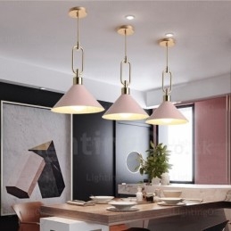 1-lichts Nordic moderne eigentijdse hanglamp met roestvrijstalen kap Winkels