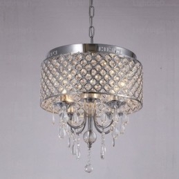 1-lichts moderne, eigentijdse hanglamp met kristallen kap