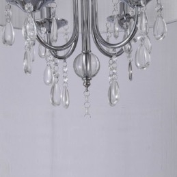 1-lichts moderne, eigentijdse hanglamp met kristallen kap
