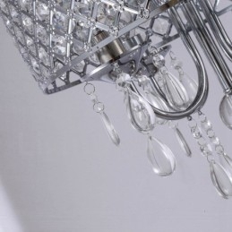1-lichts moderne, eigentijdse hanglamp met kristallen kap