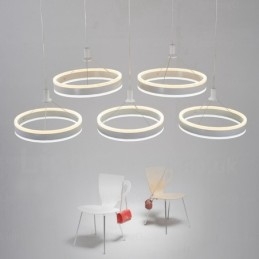 2-lichts moderne, eigentijdse hanglamp met acryl kap