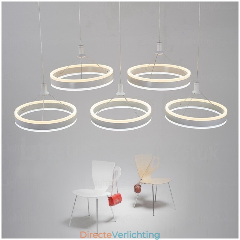 2-lichts moderne, eigentijdse hanglamp met acryl kap