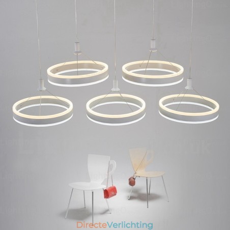 2-lichts moderne, eigentijdse hanglamp met acryl kap 2-lichts moderne, eigentijdse hanglamp met acryl kap