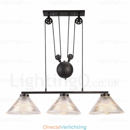 2-lichts moderne, eigentijdse hanglamp met glazen kap 2-lichts moderne, eigentijdse hanglamp met glazen kap