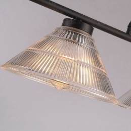 2-lichts moderne, eigentijdse hanglamp met glazen kap