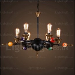 4-lichts landelijke rustieke vintage retro hanglamp